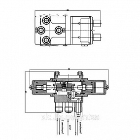 Купить распределитель 4-х ходовой двухпозиционный штуцерный с электромагнитным управлением 587-35.8570 20 мм 100 кгс|см2 (ИПЛT.49462107) в Новосибирске